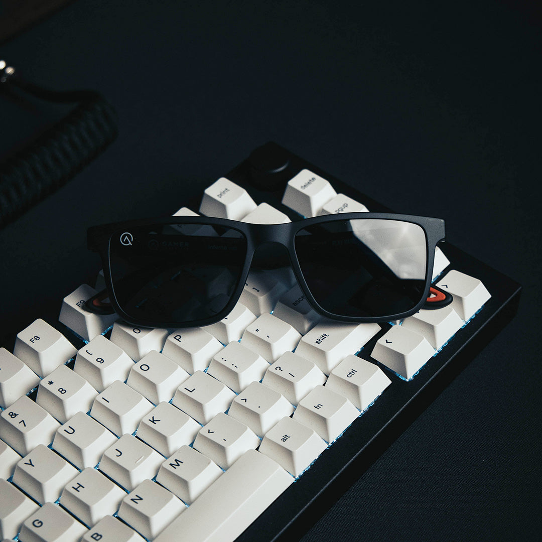 Black Gaming Glasses Front Sleep Lens Blue-Light Blocking