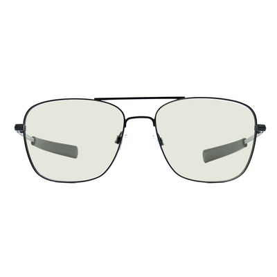 Slay Dream Lens Black Aviator Gamer Glasses Front #color_obsidian