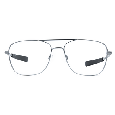 Slay Focus Lens Gun Metal Silver Aviator Gamer Glasses Front #color_gun-metal