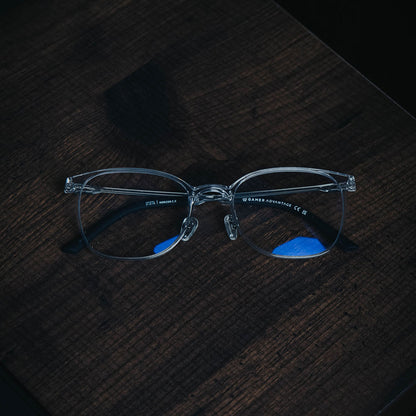 Clear Gaming Glasses Front Blue Light Blocking Lens #color_crystal