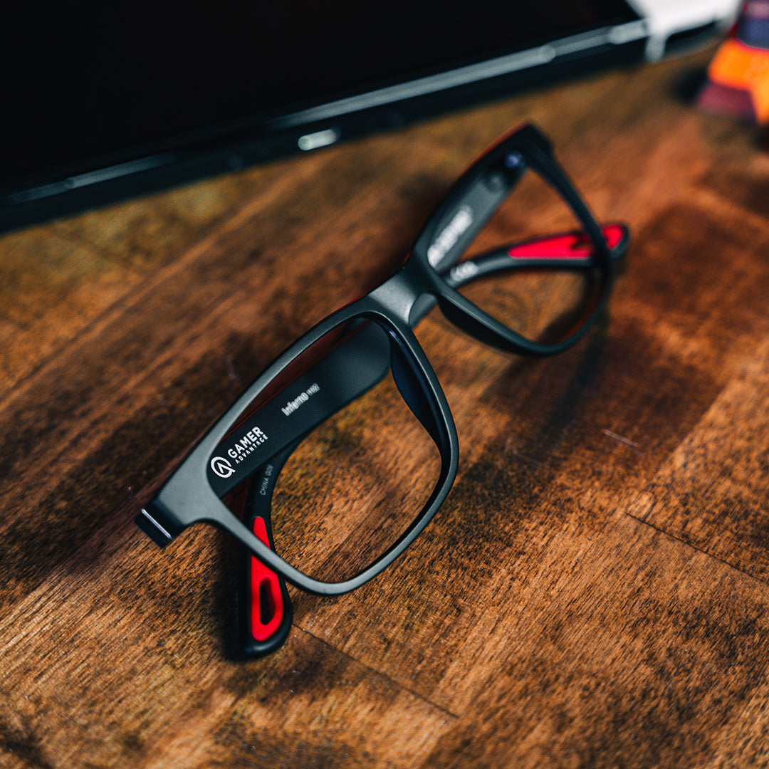 Black Gaming Glasses Front Focus Lens 