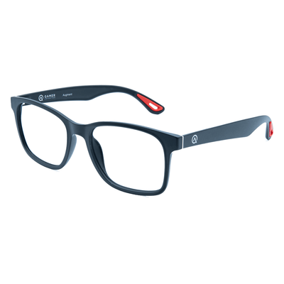 Black Gamer Glasses Side Focus Lens #color_obsidian