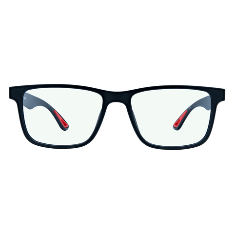 Black Gaming Glasses Front Sleep Lens Blue-Light Blocking #color_obsidian