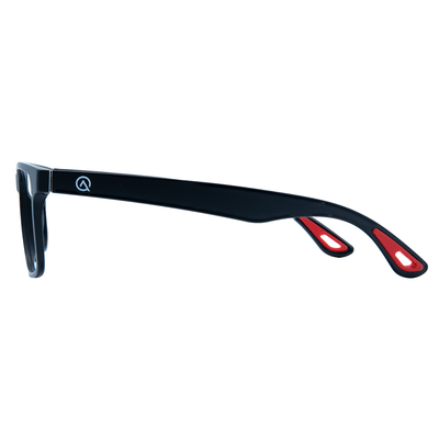 Black Sleep Lens Gaming Glasses Side #color_obsidian