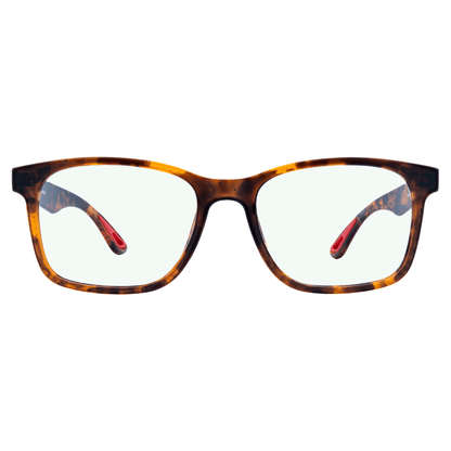 Tortoise Gamer Glasses Front Sleep Lens #color_bonfire