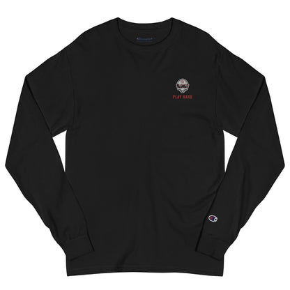 Skull Embroidered Champion Long Sleeve Shirt