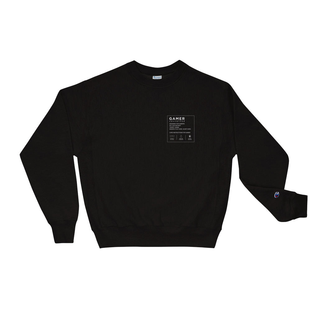 Be A Gamer x good Champion Black Sweatshirt